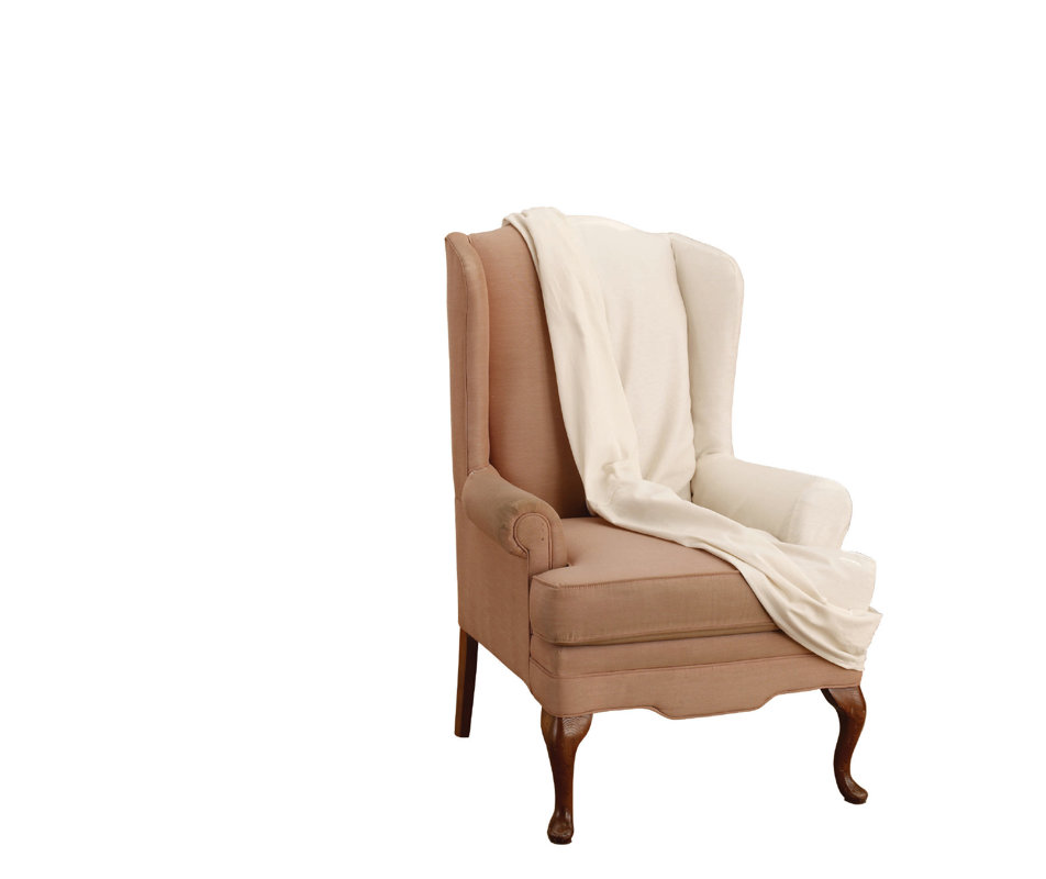 Sure Fit Cotton Duck TCushion Wingback Slipcover & Reviews Wayfair